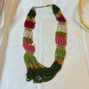 Necklace artisan made new w tags bead work
